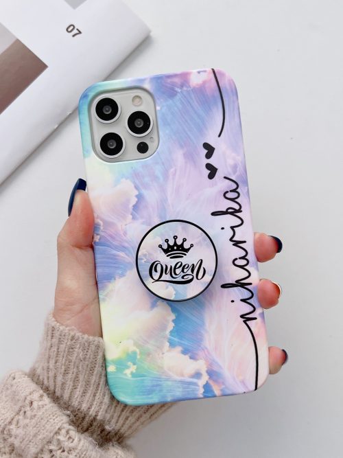 The Rainbow Clouds Slim Case Cover With Holder