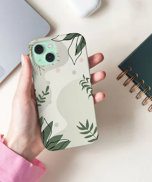 Simple Green Leafs Abstract Art Cover
