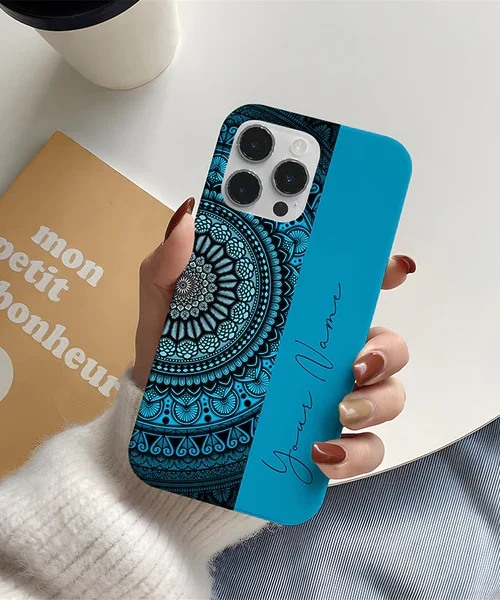 Blue Mandala Art Name Cover