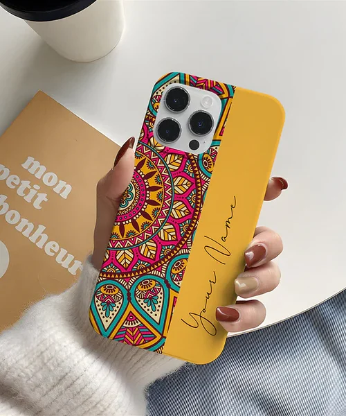 Yellow Mandala Art Name Cover