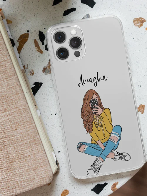 Girly Name Transparent Silicone case
