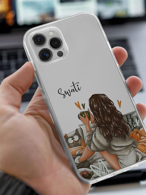 Girl Relax Transparent Silicone case