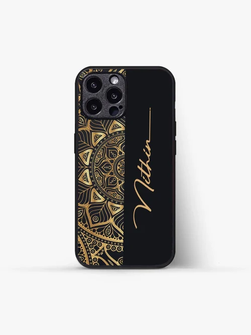Mandala Edition Customised Name Glass Case
