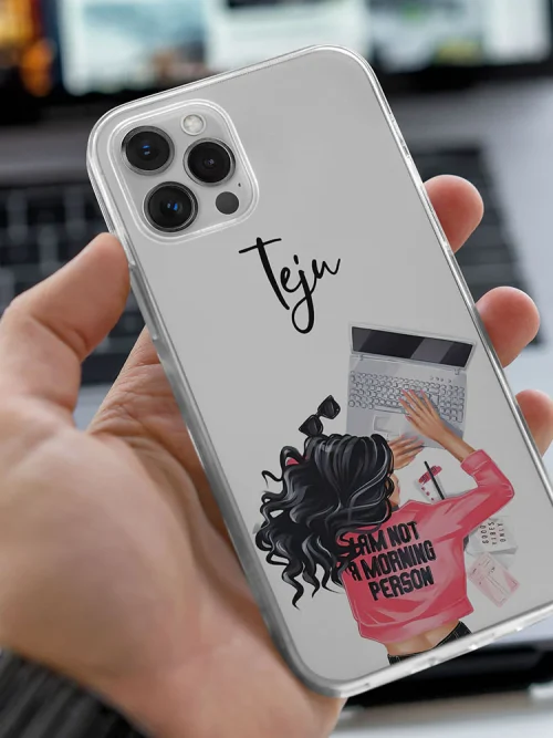 Not A Morning Person Transparent Silicone case