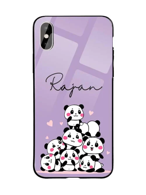 Glossy Protective Case With Lavender Pandas