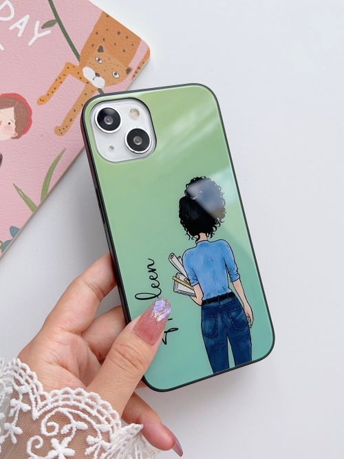Architecture Girl Glass Case With Customised Name