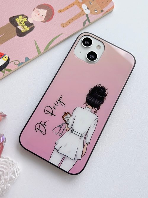Doctor Glass Case With Customised Name