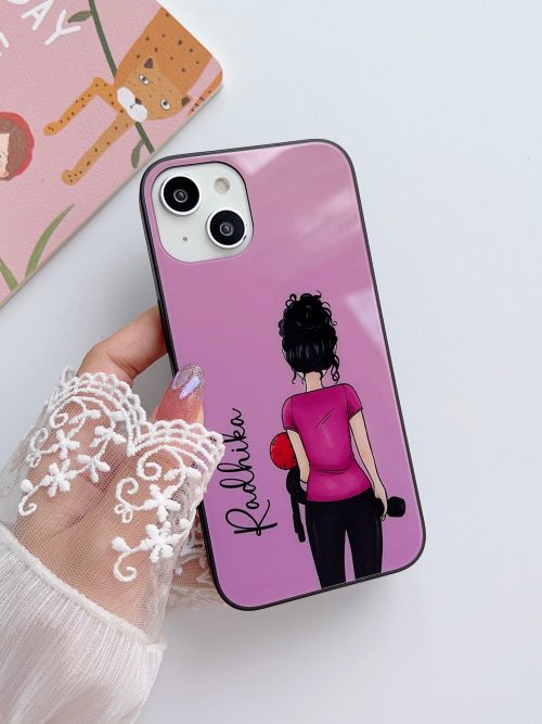 Gym Freak Glass Case With Customised Name