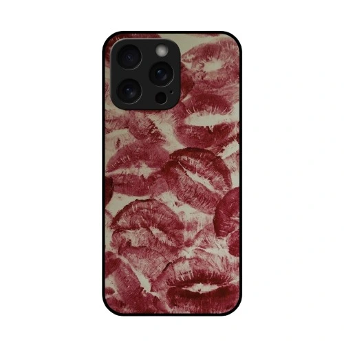 Lipstick Print Glass Cases