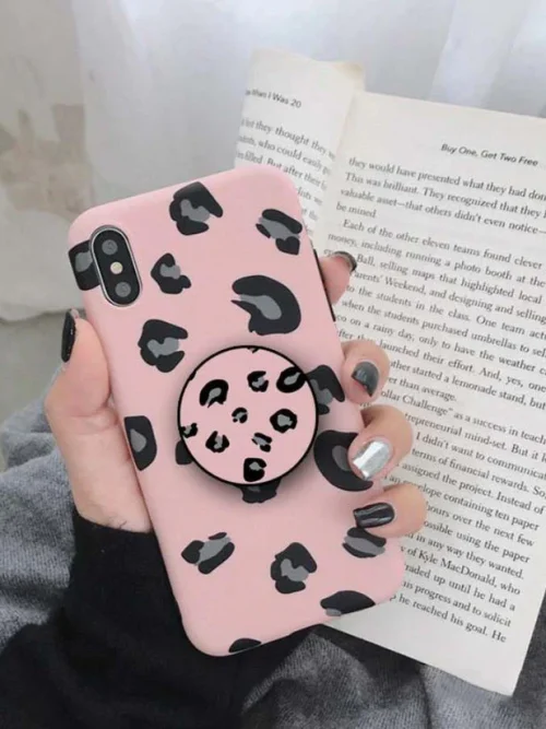 Leopard Design Slim Phone Case Cover With Holder
