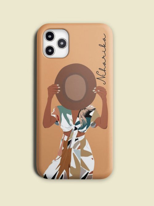 illustrative Girl Customised Name Case