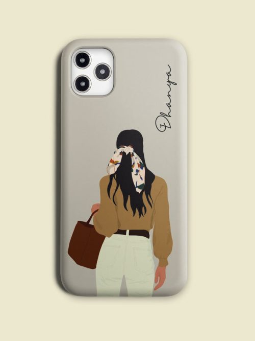 Scarf Girl Customised Name Case