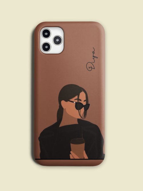 Brown Girl Customised Name Case