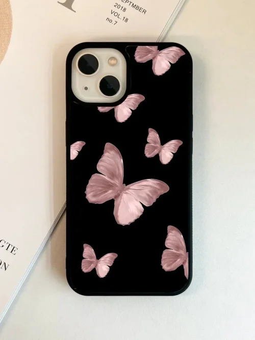 Butterfly Pattern Glass Case