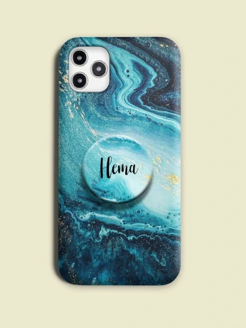 Sea Water Design Phone Case Cover With Holder