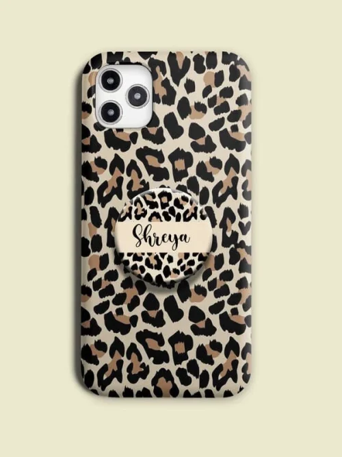 Leopard Design Phone Case Cover With Holder