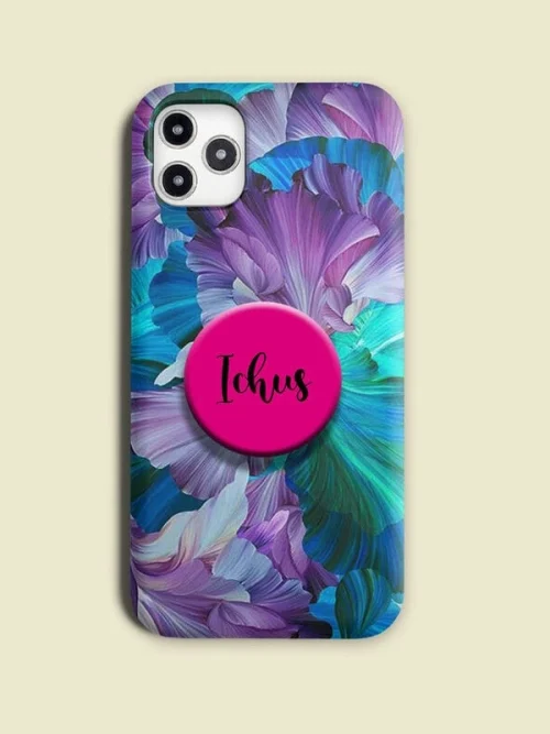 Lavender Flower Design Phone Case Cover With Holder