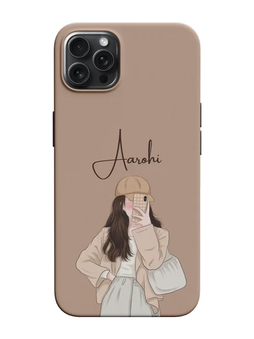 illustrated Girl Design Customised Name Case