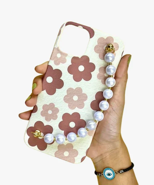 Cocoa Daisies Pearl Strap Phone Case