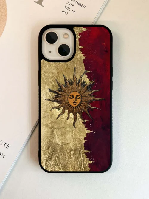 Crimson Sun Majesty Glass Case