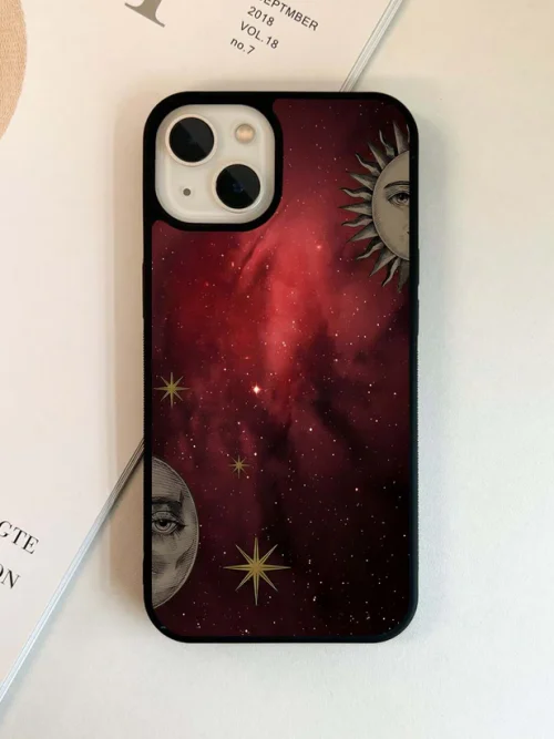 Crimson Cosmic Gaze Glass Case