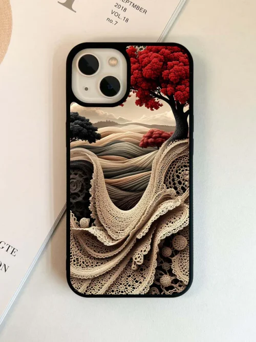 Crimson Lace Horizon Glass Case