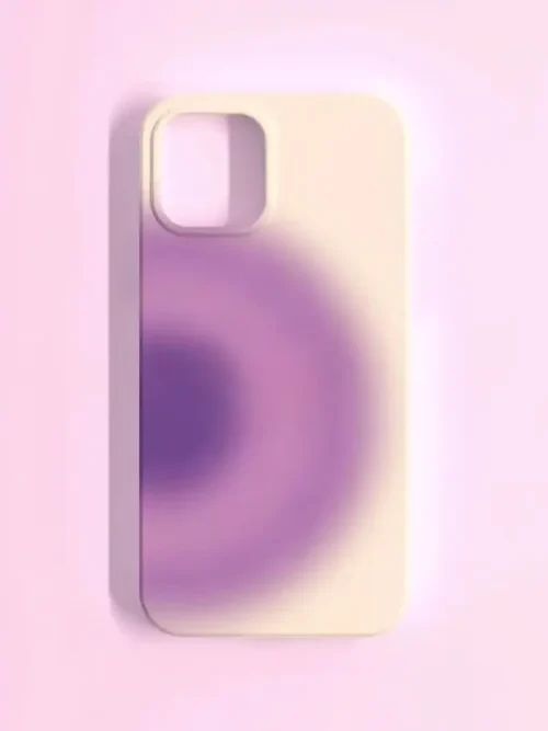 Purple Aura Gradient Phone Case – Minimal Aesthetic Vibes